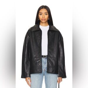 GRLFRND Alek Leather Jacket Black